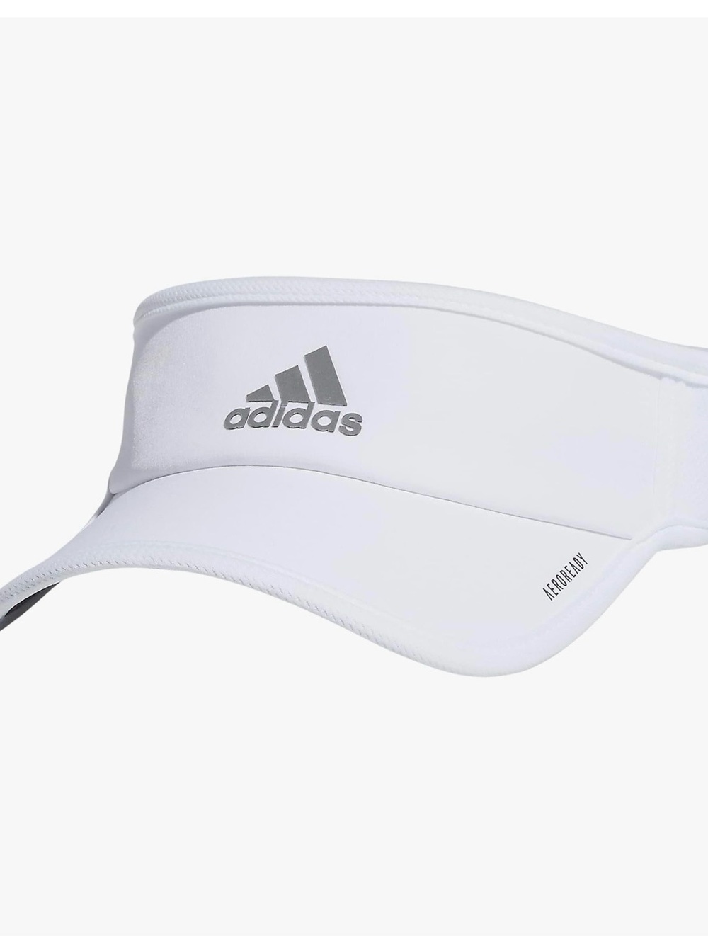 adidas White Sports Visor with Gray Logo